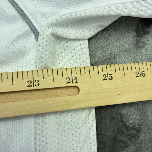 Alo Mens Polo Size 2XL White Golf Coolfit Performance Short Sleeve Breathable - Picture 6 of 9